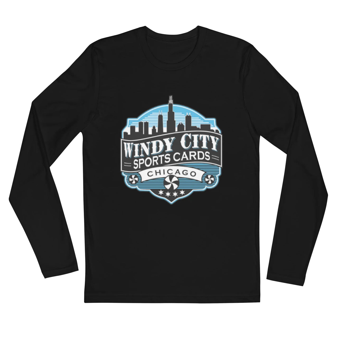 Windy City Long Sleeve Fitted Crew - Windy City Sports Cards