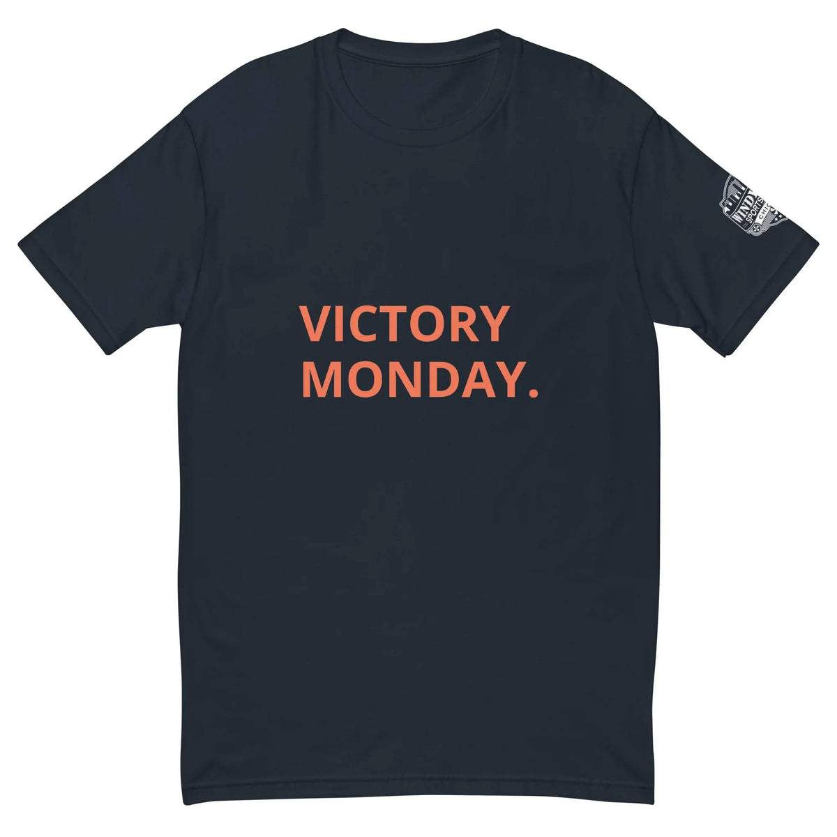Victory Monday Chicago football T-shirt in midnight navy, front view