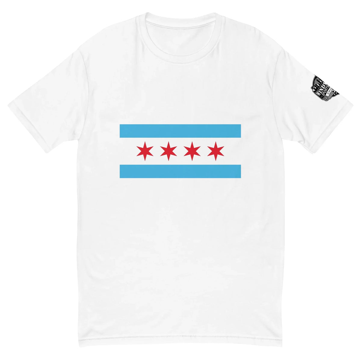 Chicago Flag T-shirt in white, front view