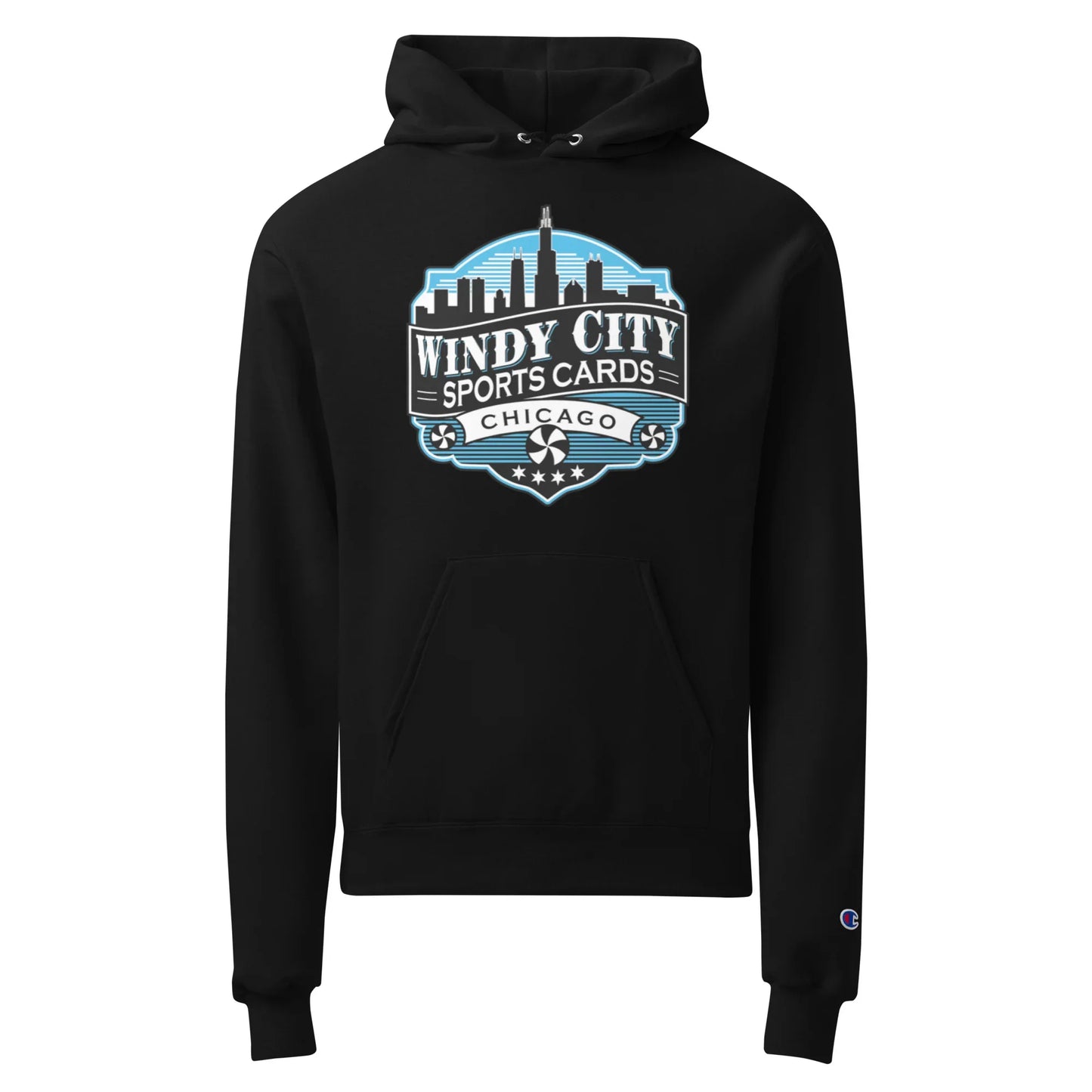 Windy City Black Unisex Champion hoodie - Windy City Sports Cards