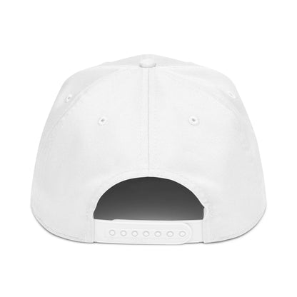 Windy City 5-panel cap in white, back view