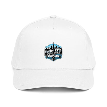 Windy City 5-panel cap in white, front view