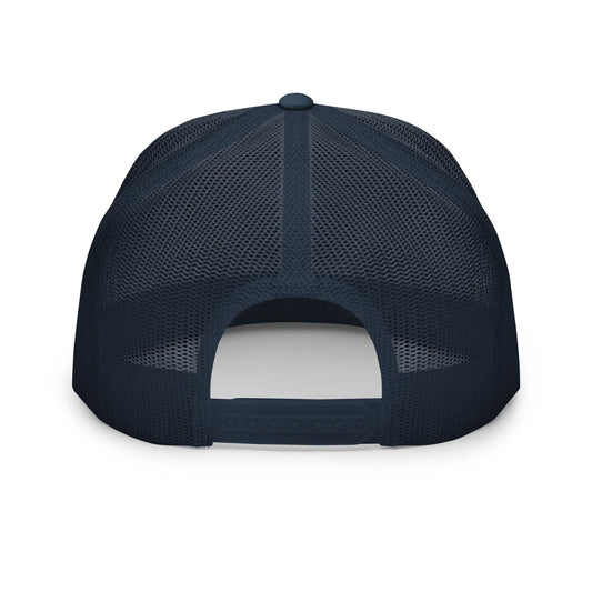 Good Better Best trucker cap in navy, back view