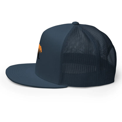 Walking Bear Chicago football trucker cap in navy, left-side view