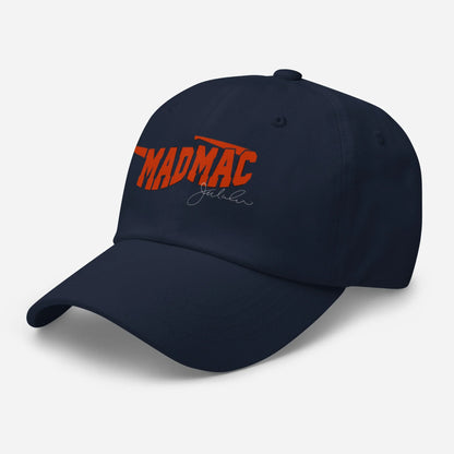 Mad Mac dad hat in navy, front-left view