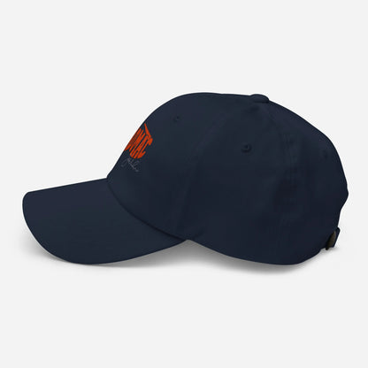 Mad Mac dad hat in navy, left-side view