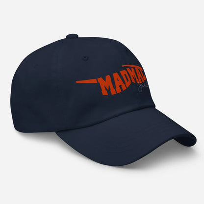 Mad Mac dad hat in navy, front-right view