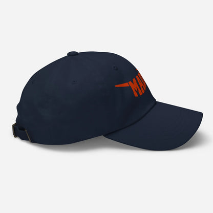 Mad Mac dad hat in navy, right-side view