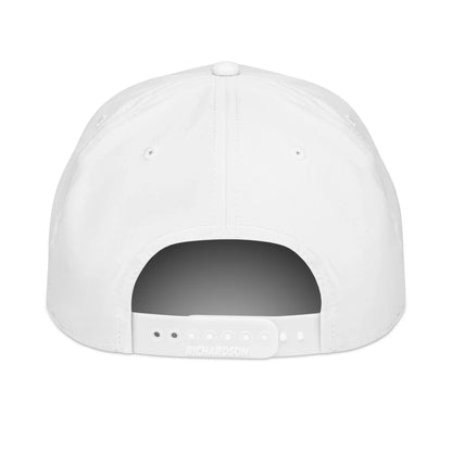 Windy City rope cap in white and black, back view