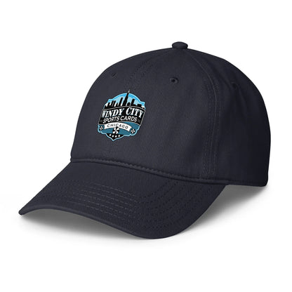Windy City low-profile baseball cap in dark navy, front-left view