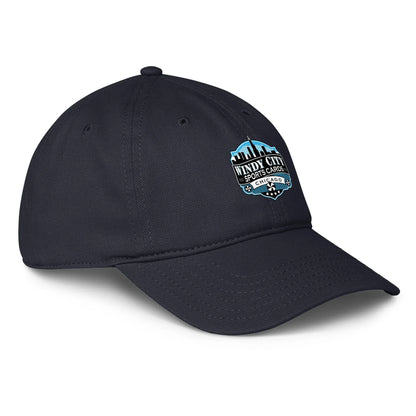 Windy City low-profile baseball cap in dark navy, front-right view