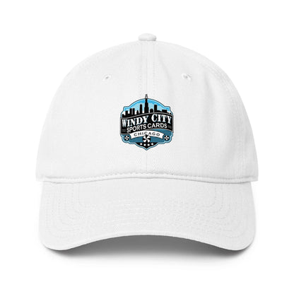 Windy City low-profile baseball cap in white, front view